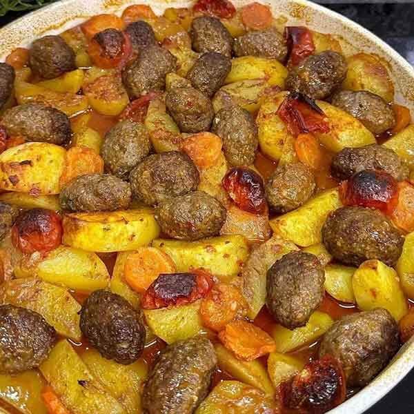 طرز پخت تاس کباب با گوشت چرخ کرده خوشمزه